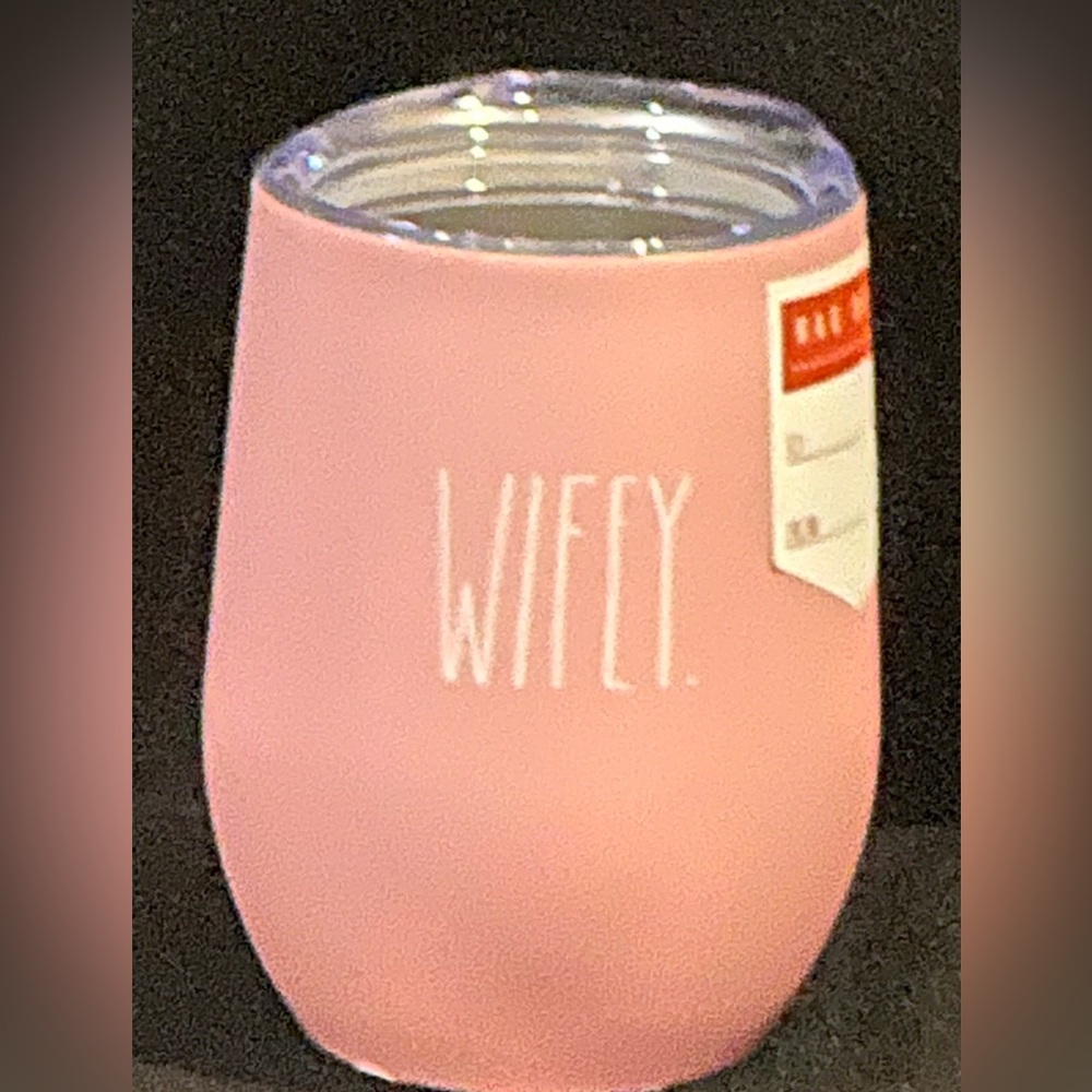 New Rae Dunn stainless steel travel tumbler pink Wifey